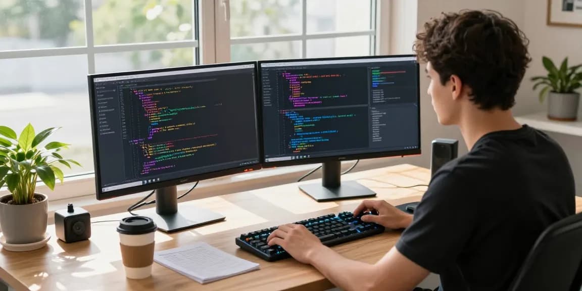 Explore telegram china web version in a productive tech workspace with coding screens and a focused developer.