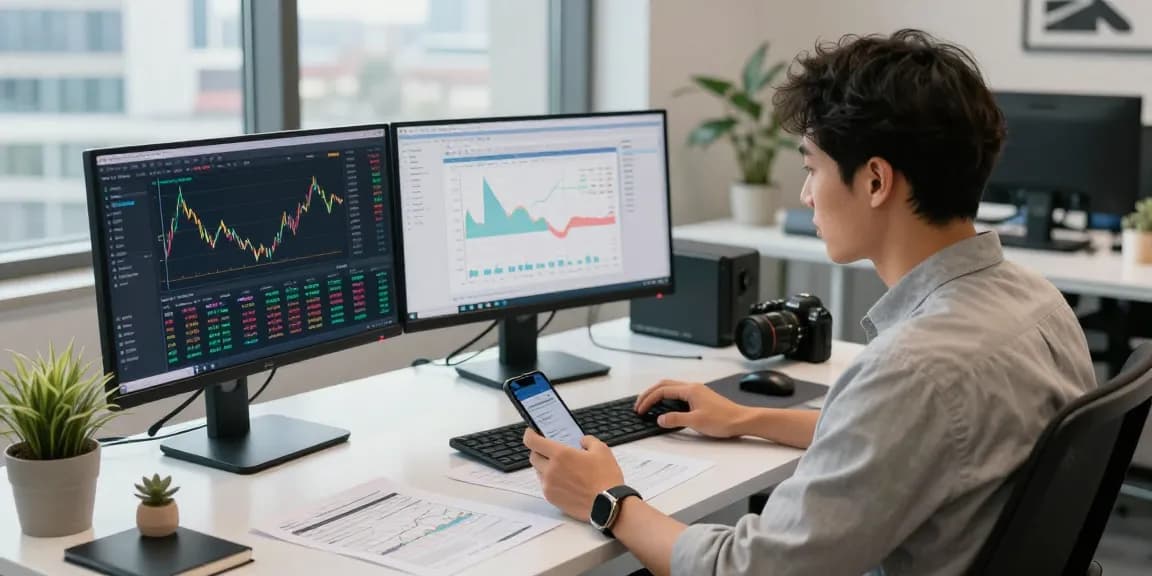 Professional analyzing cryptocurrency data to recover lost crypto in modern office.