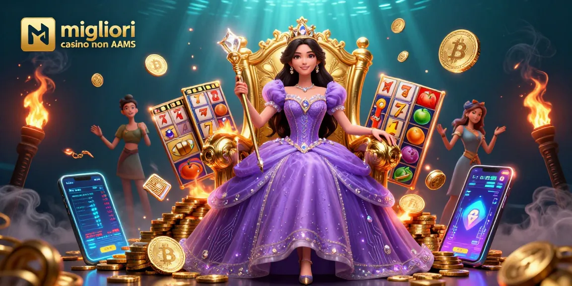 Gioca con i migliori casino non AAMS che offrono slot a tema e un'illustrazione di una principessa straordinaria.