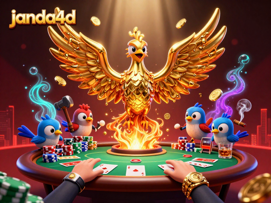 janda4d menampilkan phoenix emas yang unik dan dramatis pada permainan poker yang menarik.