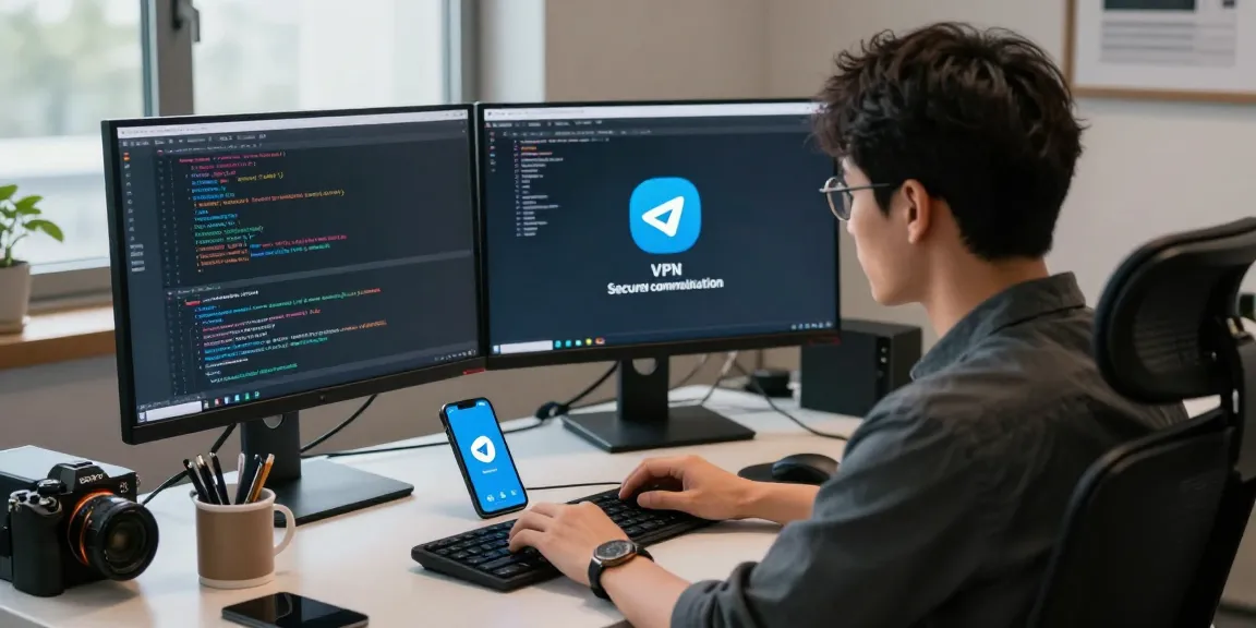 Secure and efficient workspace for enabling telegram china safe use with VPN setup.