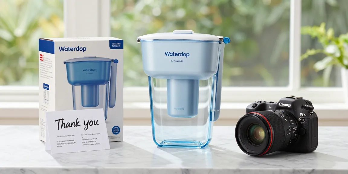 Waterdrop dw2042fr-09 water filter in an online shopping setup, showcasing product review essentials for the best deals in e-commerce.