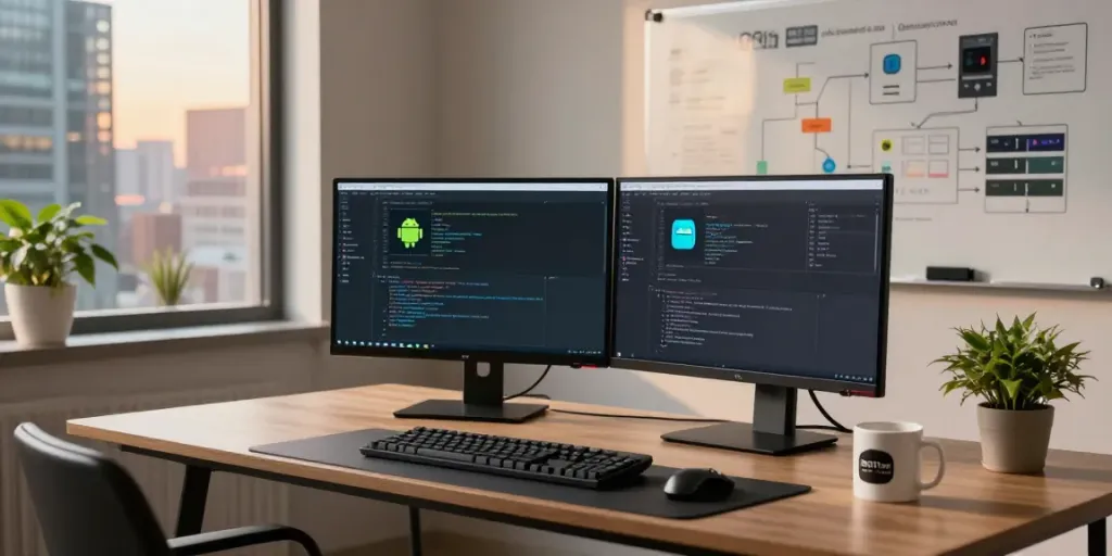 Developer coding with h5.2113.net apps in a modern workspace