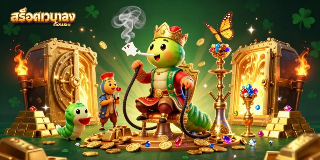 Experience thrilling gameplay with สล็อตเว็บตรงทั้งหมด, featuring vibrant casino elements and dynamic characters.