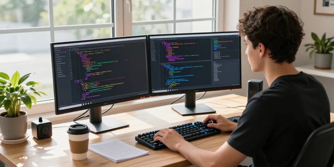 Explore telegram china web version in a productive tech workspace with coding screens and a focused developer.