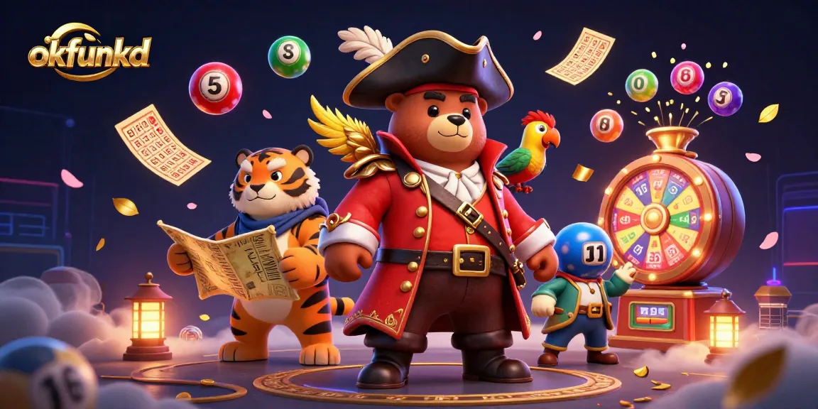 Engage in thrilling lottery action at okfunkd with colorful balls and vibrant prizes.