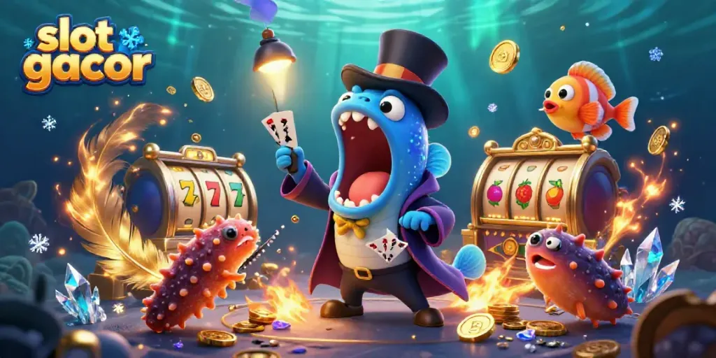 Experience slot gacor magic as deep-sea creatures perform thrilling card tricks and reveal golden treasures