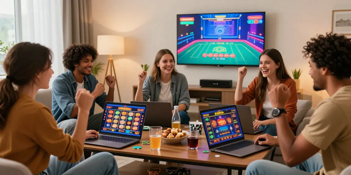 Vivez l'excitation du meilleur casino en ligne avec des amis dans un cadre de jeu animé.