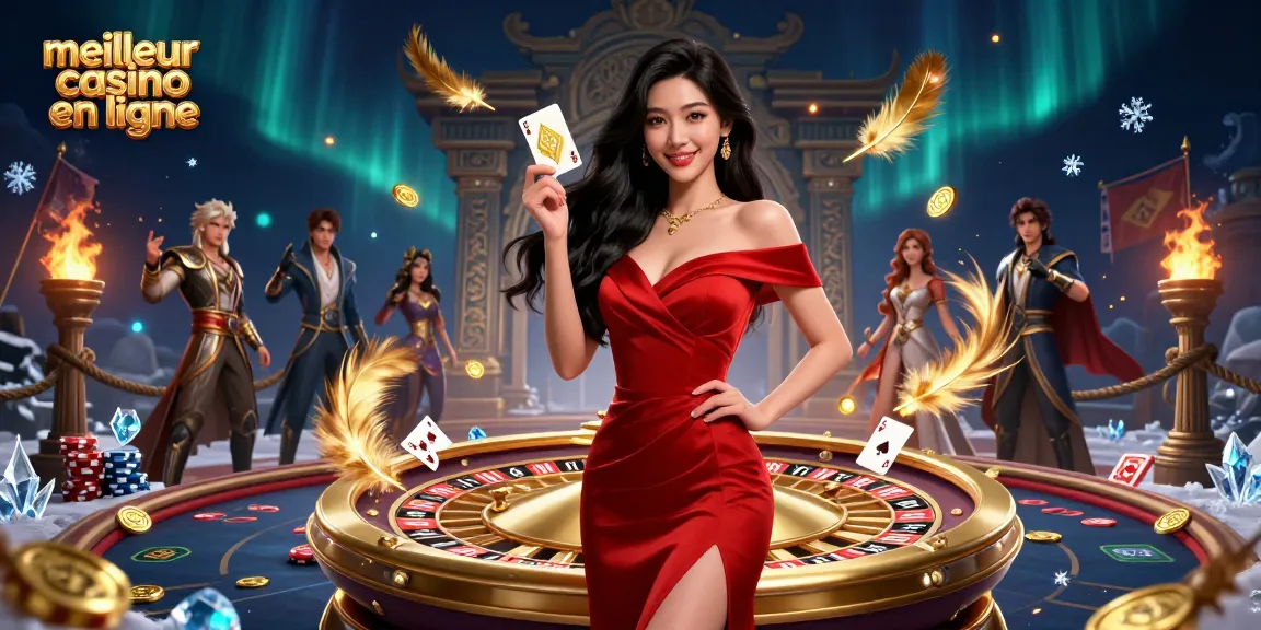 Vivez le frisson du meilleur casino en ligne avec des visuels époustouflants d'un croupier glamour et de la roulette.