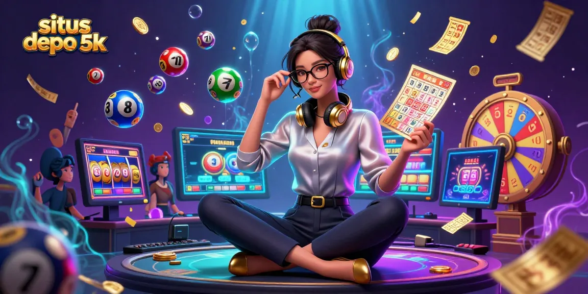 Win big with situs depo 5k, featuring lively slot games and vibrant casino elements.