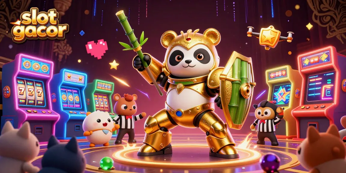 Engage with slot gacor through a vibrant 3D illustration of animated characters in an exciting casino scene.