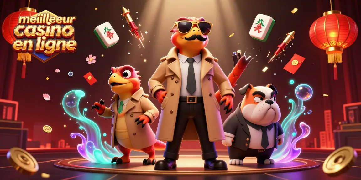 Jeu d'argent captivant au meilleur casino en ligne avec de drôles de rapaces en trench-coat.