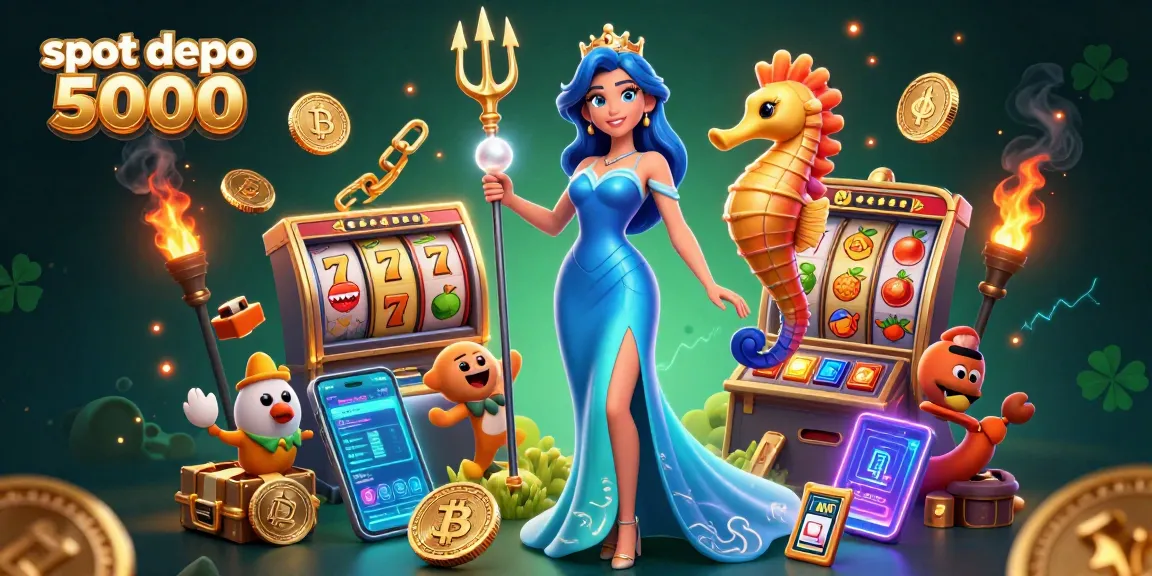 Spin the reels for big wins with slot depo 5000 in a vibrant underwater scene