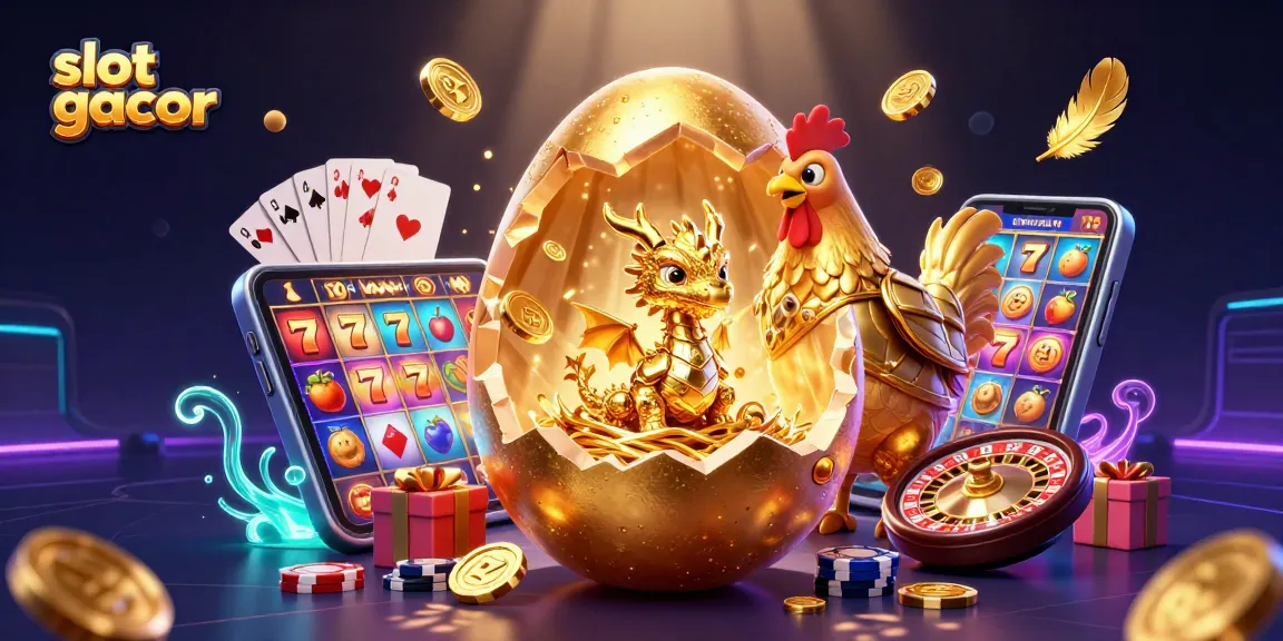 Experience the thrill of slot gacor with a golden dragon and jackpot symbols in a vibrant casino scene.