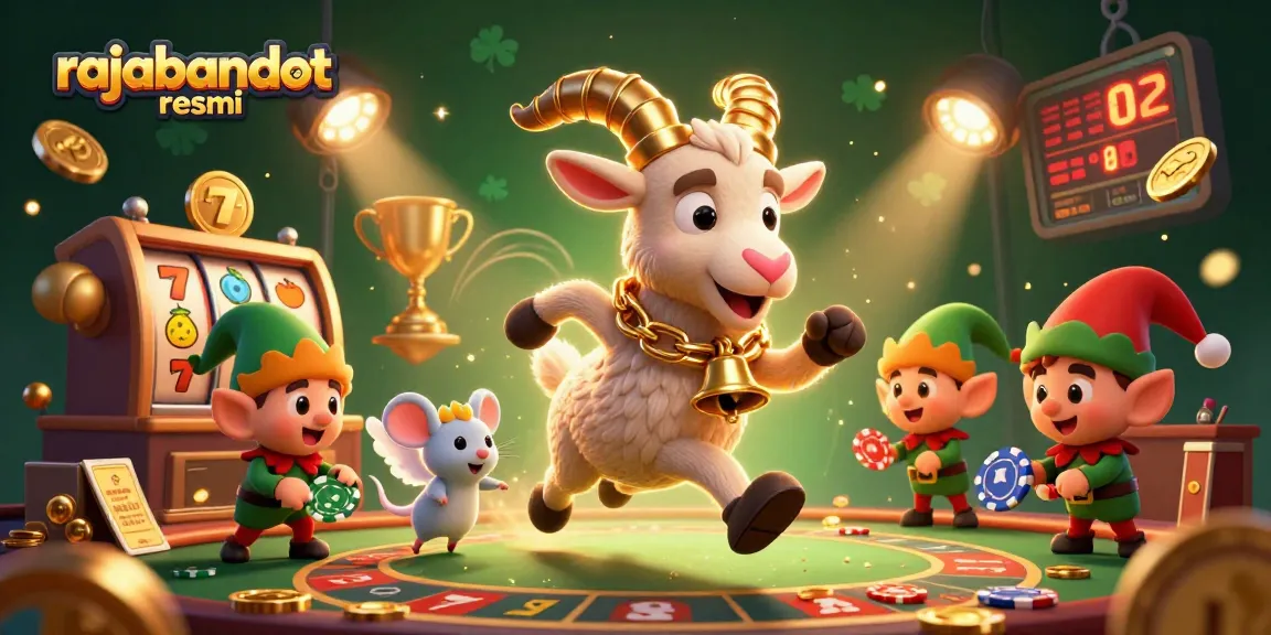 Engage with rajabandot resmi for your exciting casino experience amidst festive chaos with animated characters.