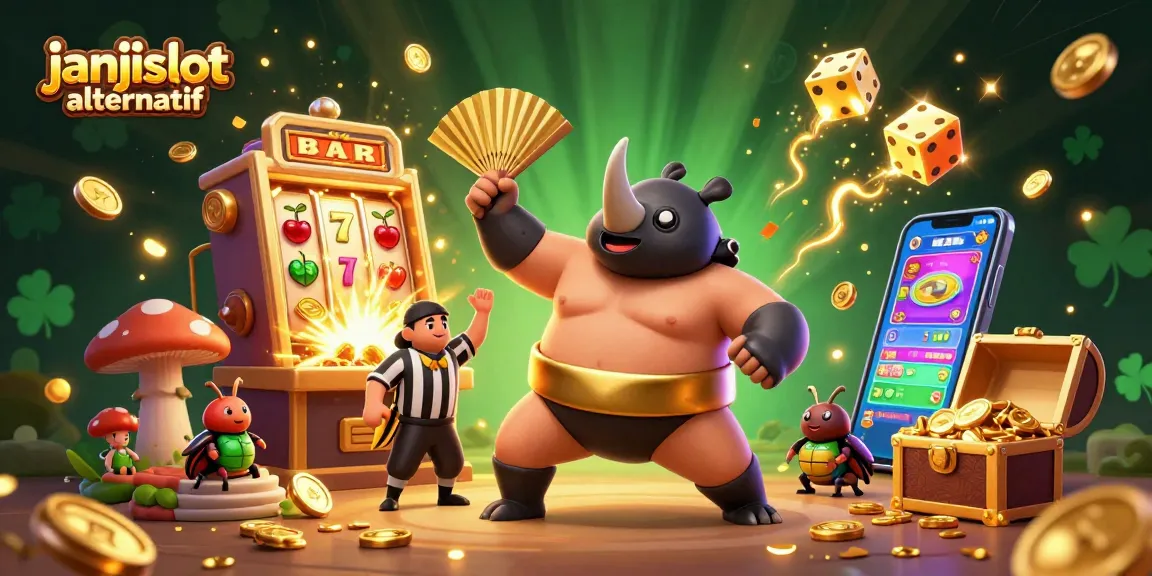 Experience the thrill of winning with janjislot alternatif, featuring dynamic slot machine action and vibrant casino elements.